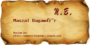 Maszal Bagamér névjegykártya